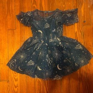 Navy Blue Cinderella glitter Dress